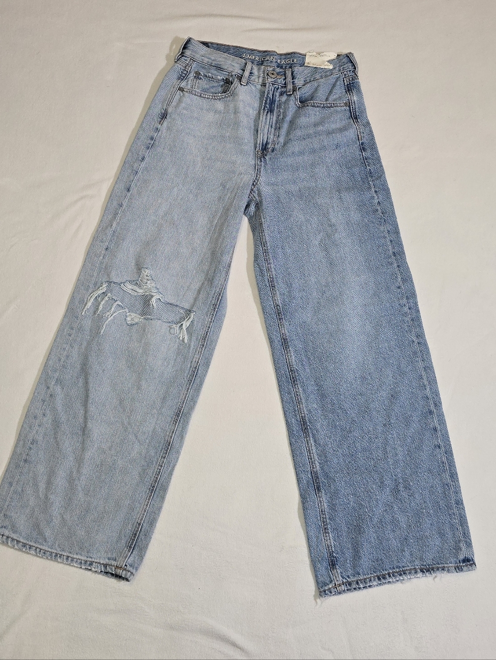 American Eagle Outfitters Light Blue Wide Leg Flare Jeans